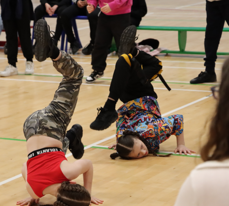 Children breakdancing