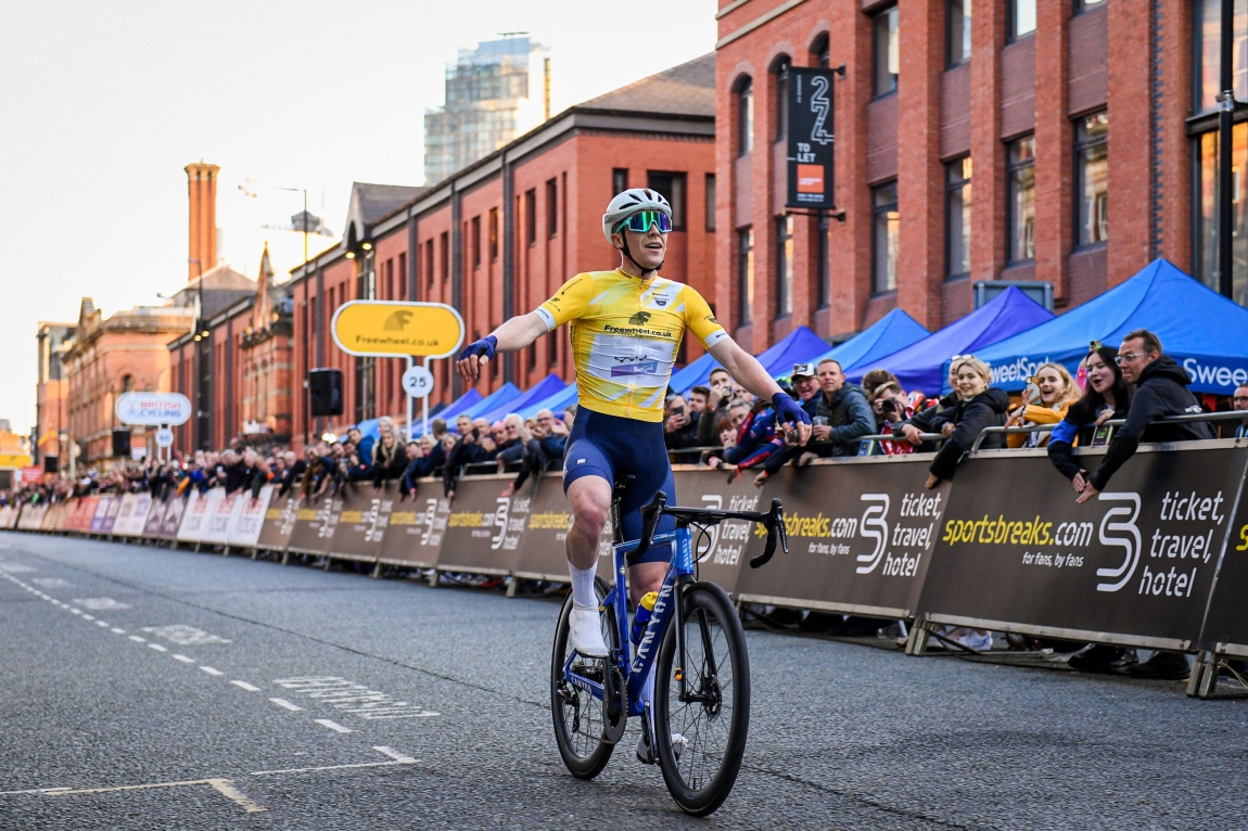 A man cycling